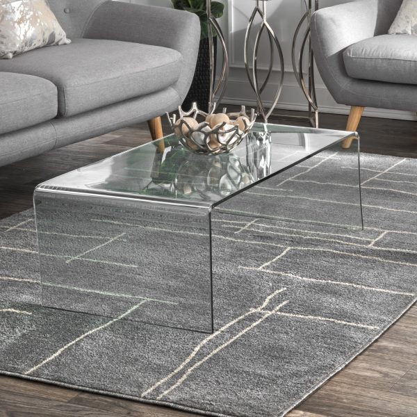 Cedar Modern Abstract Rug | Grey Sale