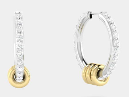 Ara White Gold Pave Diamond Earrings Sale