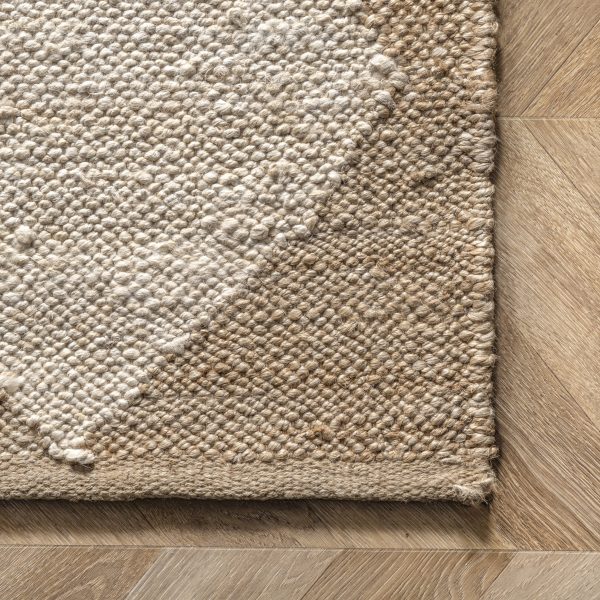 Louie Diamond Checkerboard Jute Rug | Natural Online now