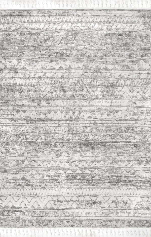 Baker Textured Banded Rug | Grey Fashion