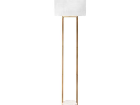 62-inch Metal and Marble Well Floor Lamp | Gold Sale