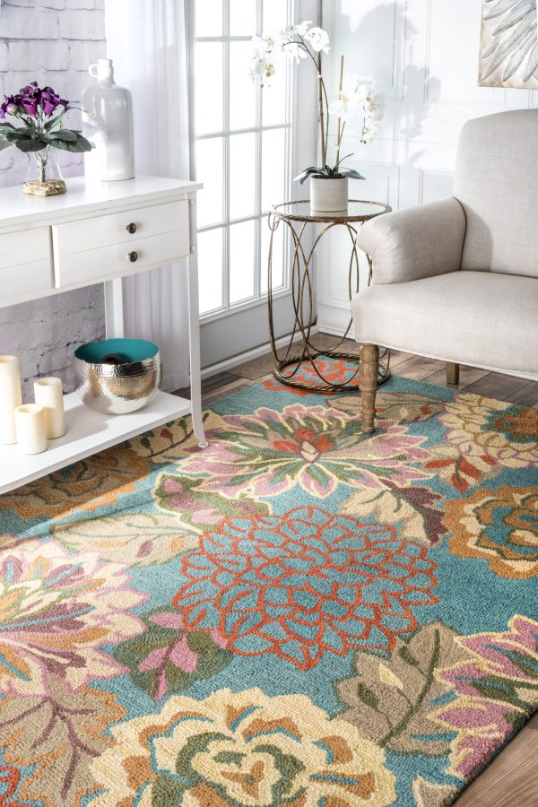 Floral Wool Rug | Multicolor For Sale