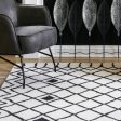 Wavy Diamond Lattice Rug | Grey on Sale