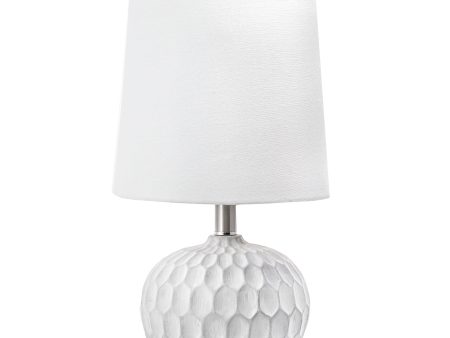 15-inch Recessed Cement Globe Table Lamp | Light Grey Online