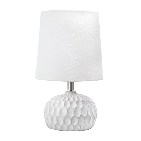 15-inch Recessed Cement Globe Table Lamp | Light Grey Online