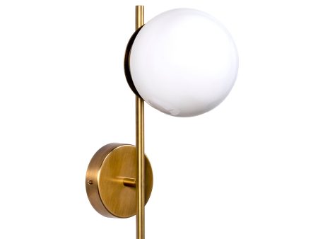 14-inch Glass Minimalist Wall Sconce | Brass Cheap