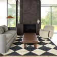 Louie Diamond Checkerboard Jute Rug | Charcoal Online