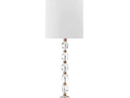 29-inch Stacked Crystal Diamonds Table Lamp | Clear For Cheap