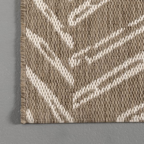 Herringbone Indoor Outdoor Rug | Brown Online now