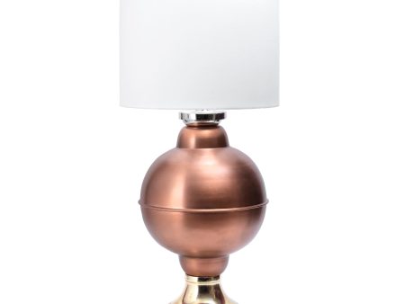 31-inch Welded Iron Kettle Globe Table Lamp | Copper Hot on Sale