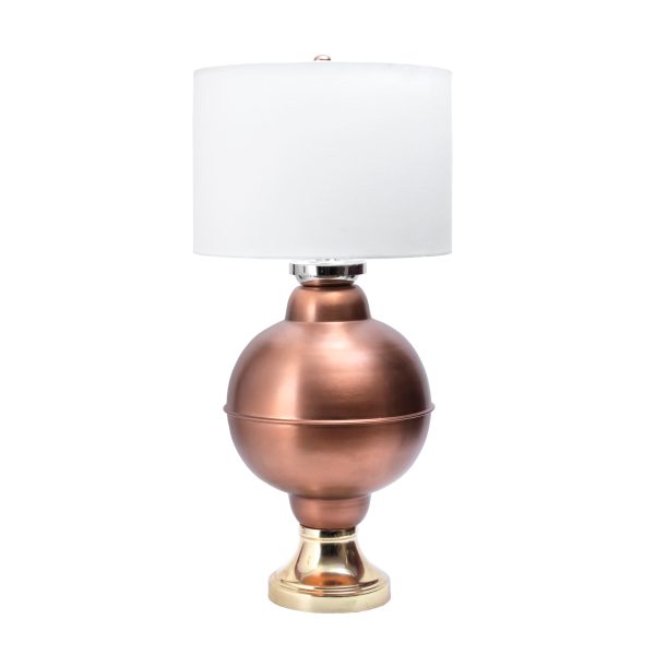 31-inch Welded Iron Kettle Globe Table Lamp | Copper Hot on Sale