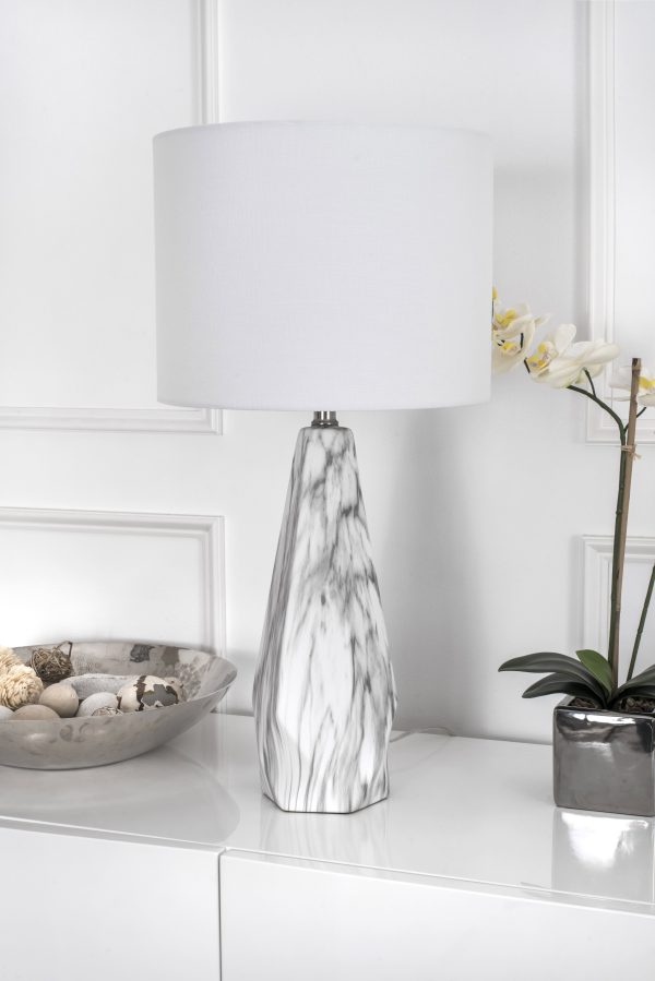 25-Inch Autumn Ceramic Table Lamp | Marble Hot on Sale