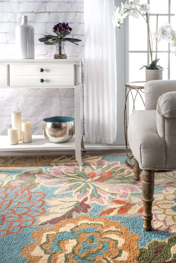 Floral Wool Rug | Multicolor Supply