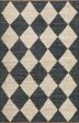 Louie Diamond Checkerboard Jute Rug | Charcoal Online