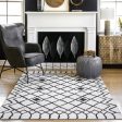 Wavy Diamond Lattice Rug | Grey on Sale