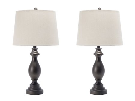 26-inch Polished Metal Ornamental Table Lamp | Brown on Sale