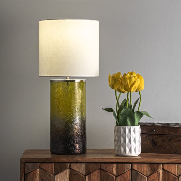 23-inch Sparkle Glass Column Table Lamp | Multicolor Online now