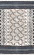 Teri Cotton Geometric Rug | Grey Supply