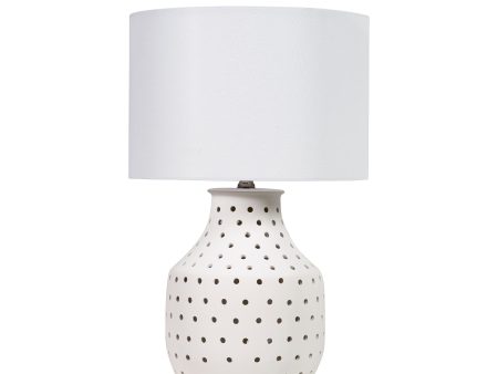 24-inch Breezy Ceramic Table Lamp | White Sale