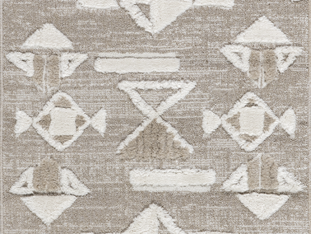 Eden Southwestern Tasseled Rug | Light Beige Supply