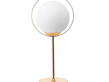 19-inch Iron Halo Globe Table Lamp | Brass Supply