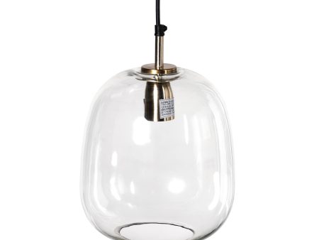 13-inch Glass Sculputral Pendant | Brass For Discount