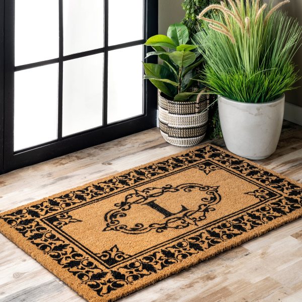 Monogrammed Outdoor Welcome Door Mat | Letter L Online Sale