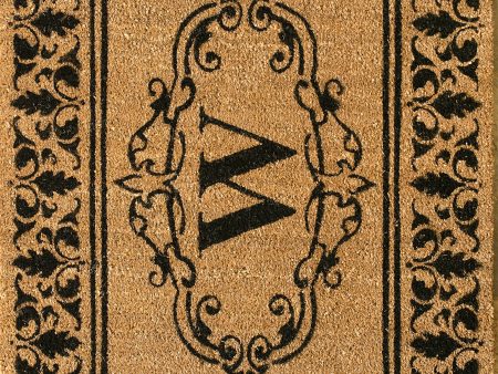 Monogrammed Outdoor Welcome Door Mat | Letter W For Cheap