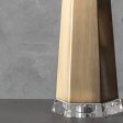 30-inch Ombre Metal Obelisk Table Lamp | Brass Hot on Sale