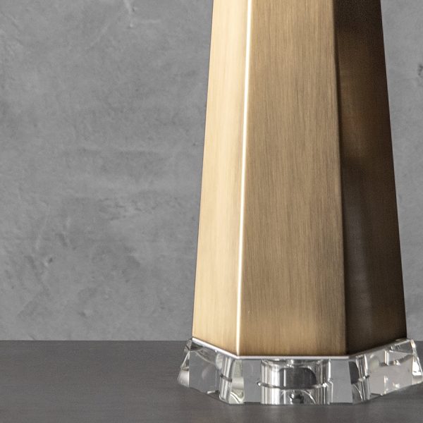 30-inch Ombre Metal Obelisk Table Lamp | Brass Hot on Sale