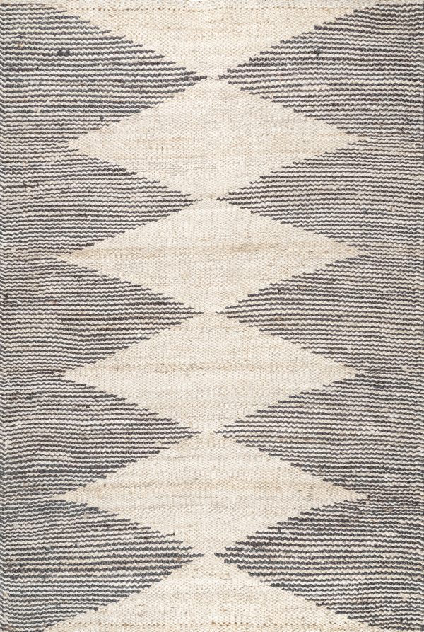 Colette Jute Diamond Rug | Off White on Sale