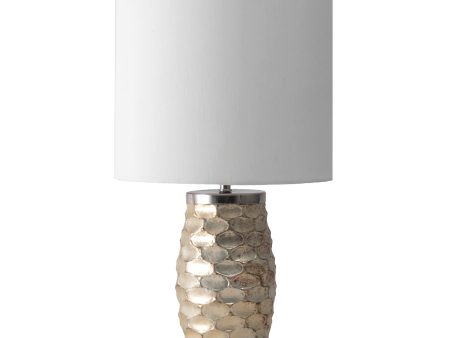 19-inch Glass Scalloped Vase Table Lamp | Gold For Cheap