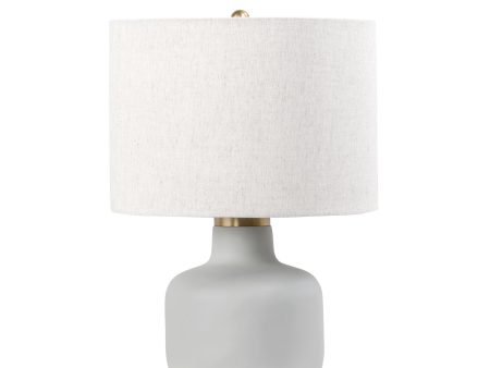 18-inch Concrete Urn Table Lamp | Light Grey Hot on Sale