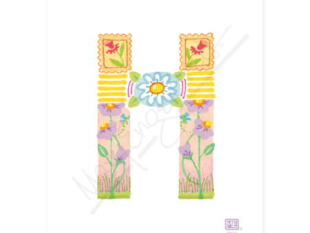 Alphabet Garden Letter H Small Print For Discount