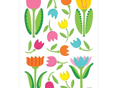 Spring Flowers Sticker Sheet on Sale