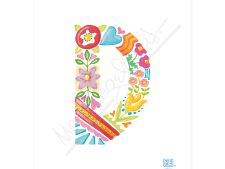 Alphabet Garden Letter D Small Print Cheap