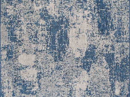 Abstract Indoor Outdoor Rug | Blue on Sale