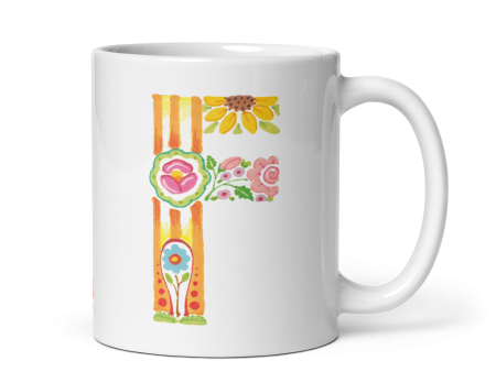 Alphabet Garden Letter F Mug For Sale