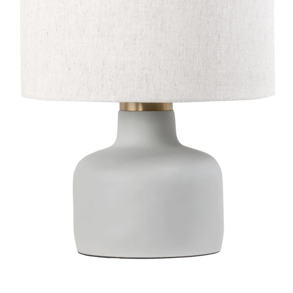 18-inch Concrete Urn Table Lamp | Light Grey Hot on Sale