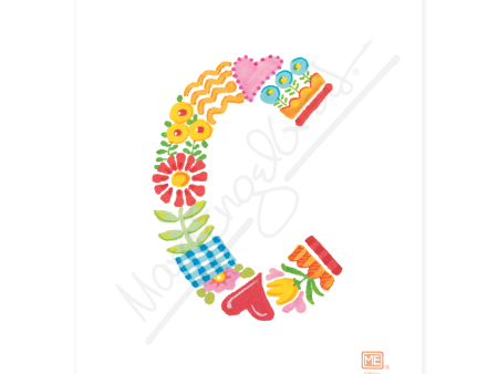 Alphabet Garden Letter C Small Print For Discount