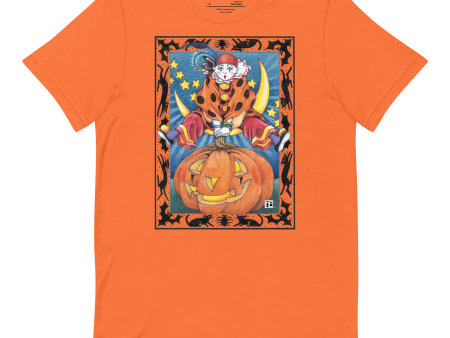 Clown Jumping Over Pumpkin Unisex T-Shirt Cheap