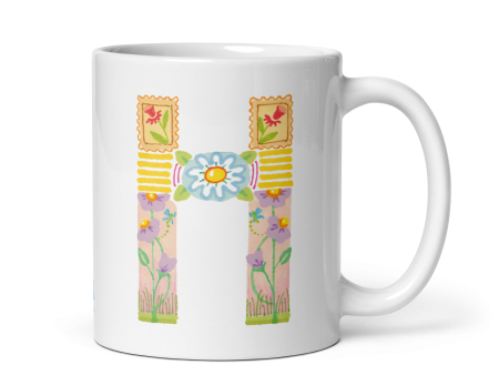 Alphabet Garden Letter H Mug For Sale