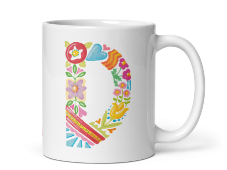 Alphabet Garden Letter D Mug Cheap