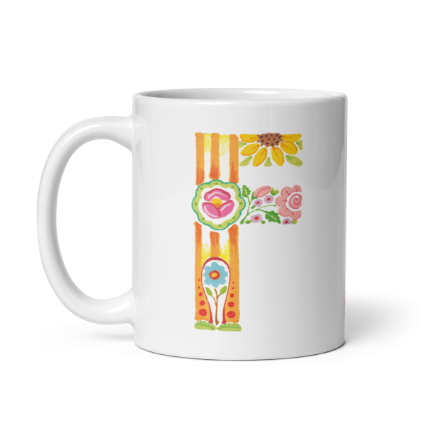 Alphabet Garden Letter F Mug For Sale