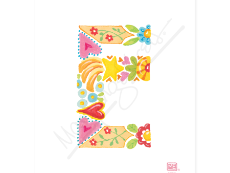 Alphabet Garden Letter E Small Print Supply