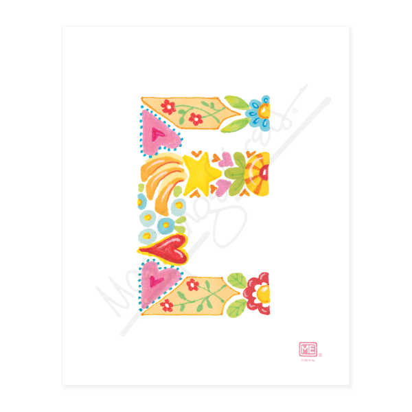 Alphabet Garden Letter E Small Print Supply