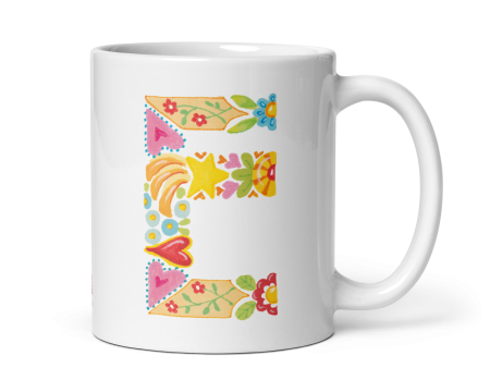 Alphabet Garden Letter E Mug Online