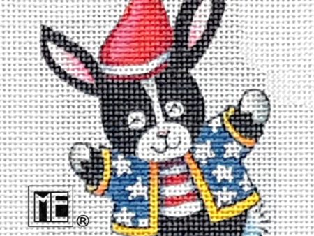 Needlepoint Canvas: Bunny w  Blue Vest Supply