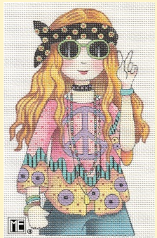 Needlepoint Canvas: Hippie Chick Hot on Sale