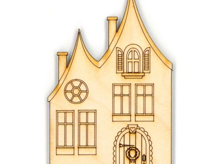 Double Roof Cottage Wooden Magnet Fashion